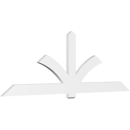Ekena Millwork Redmond Architectural Grade PVC Gable Bracket, 108"W x 36"H x 2"D x 6"F, 8/12 Pitch GBP108X36X0206RED00